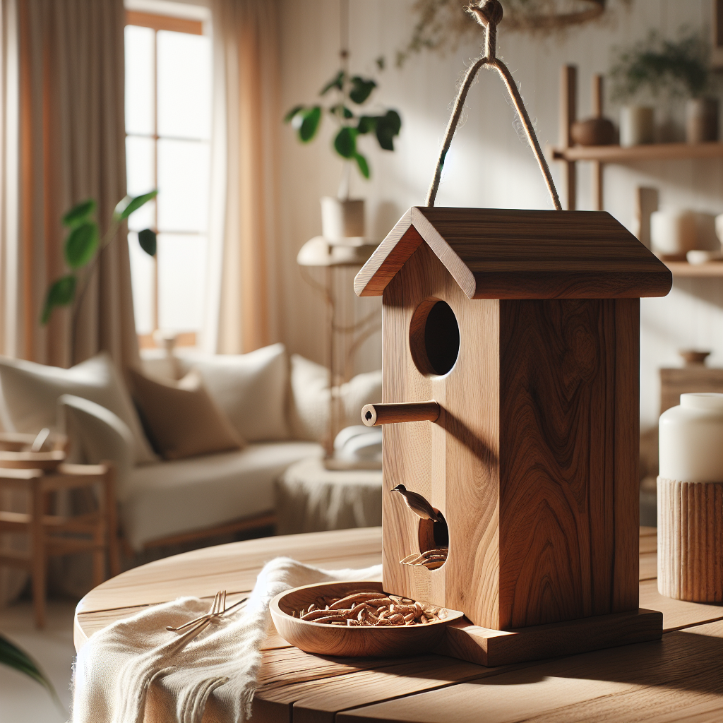 Elm Wood Bird Feeder