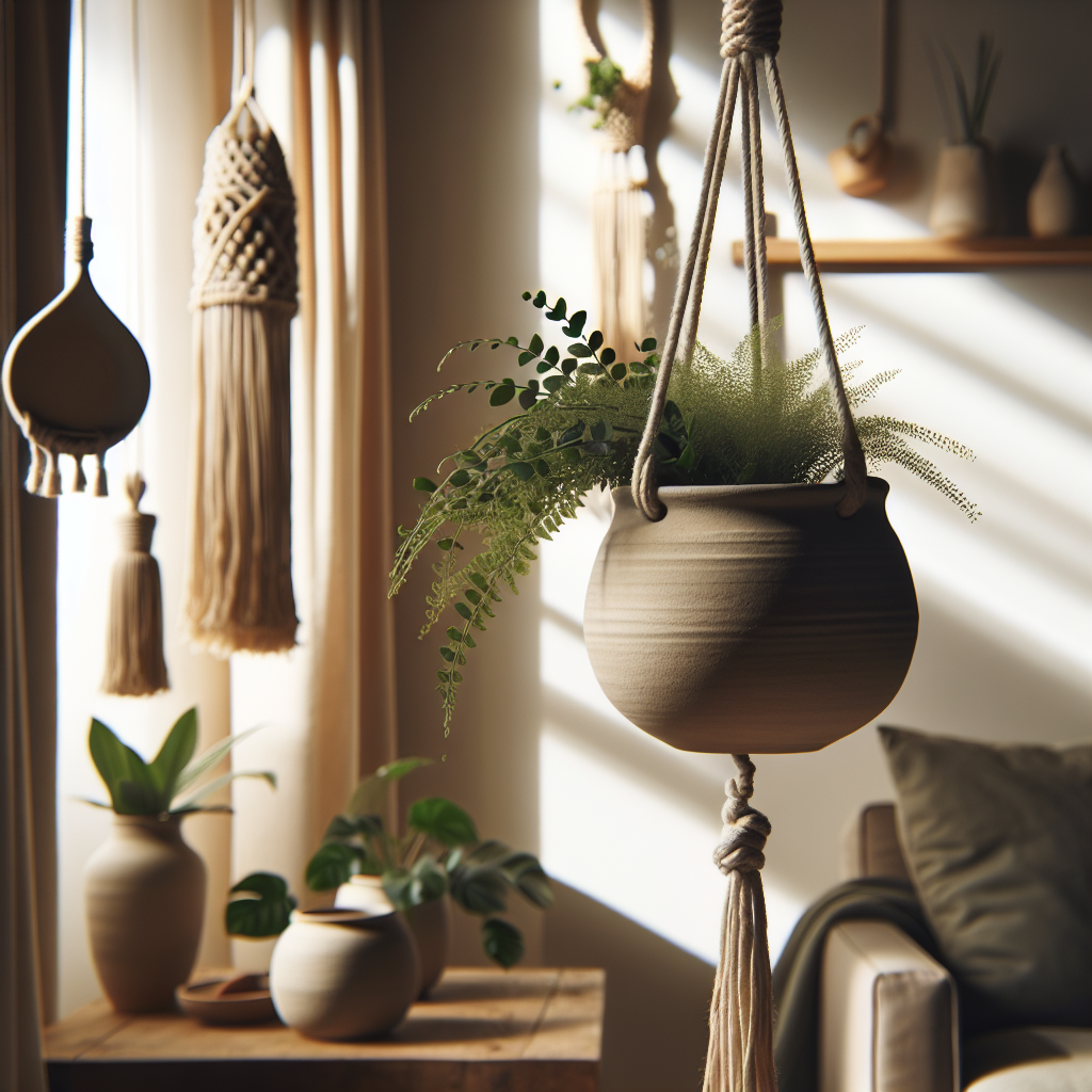 Stoneware Hanging Planter