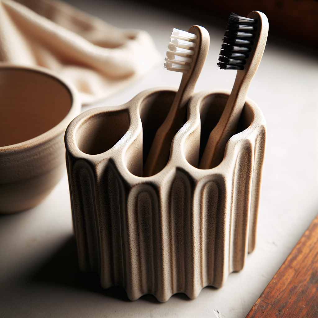 Stoneware Toothbrush Holder