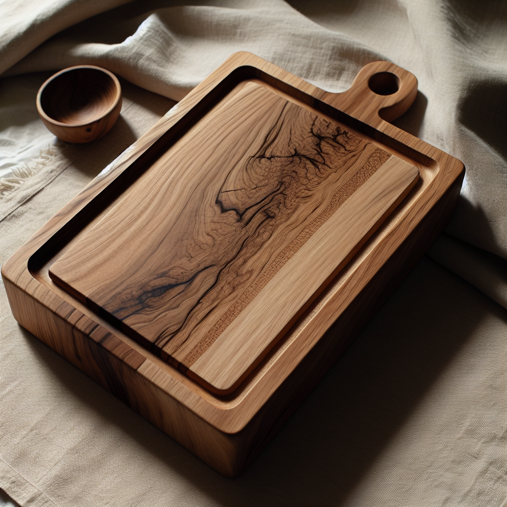 Elm Wood Cutting Board Large (45cm x 30cm)