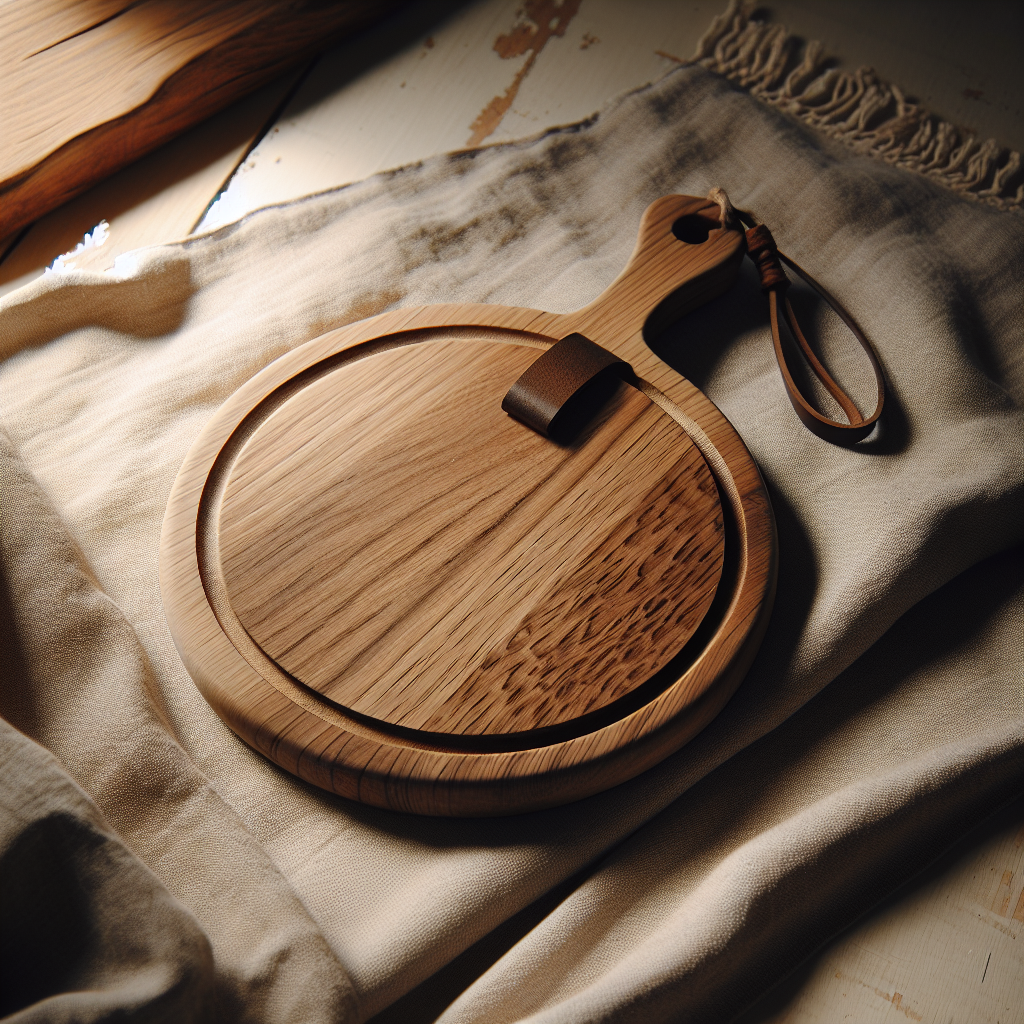 Round Elm Serving Board