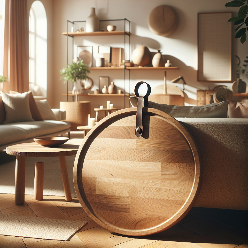 Round Elm Serving Board