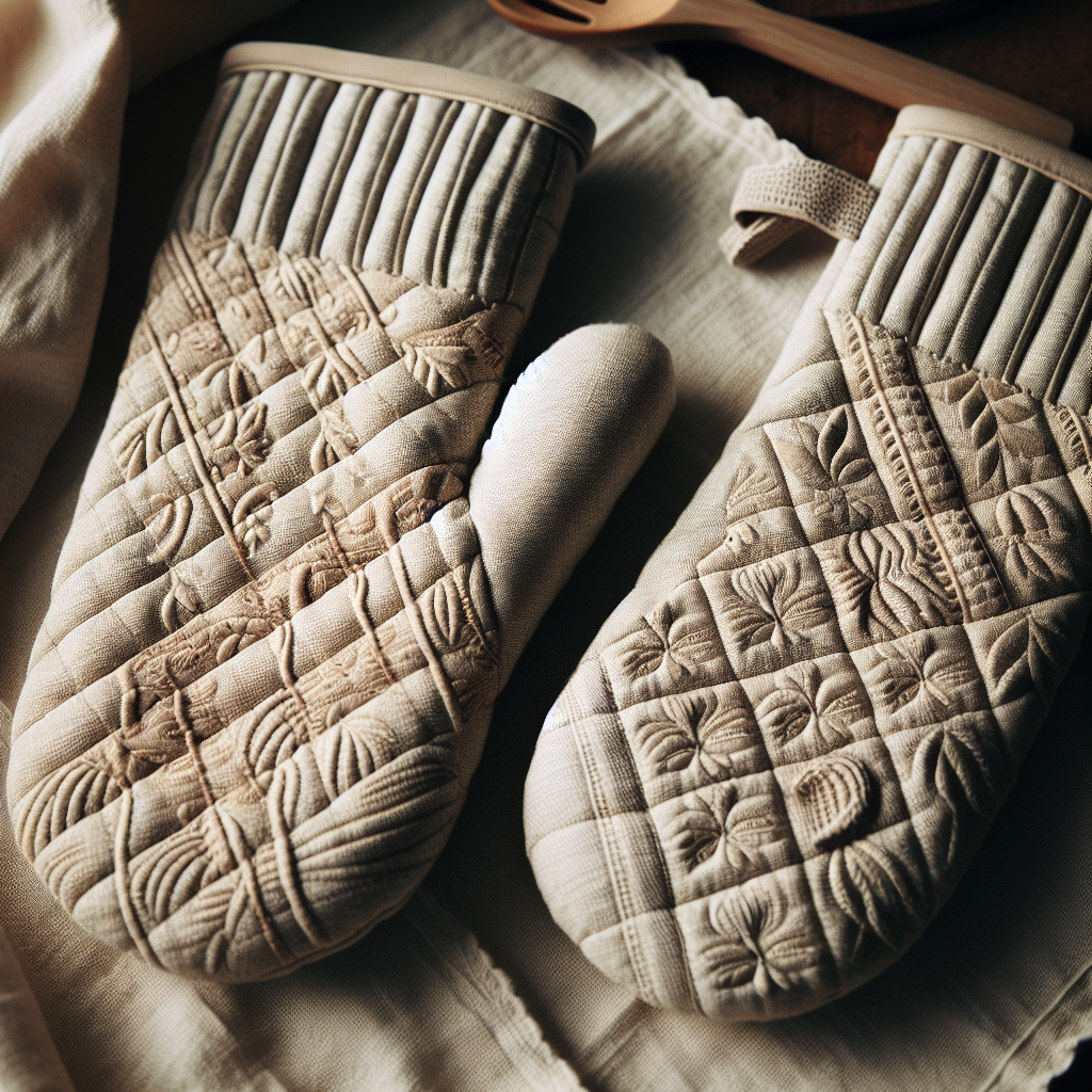 Organic Linen Oven Mitts - Pair