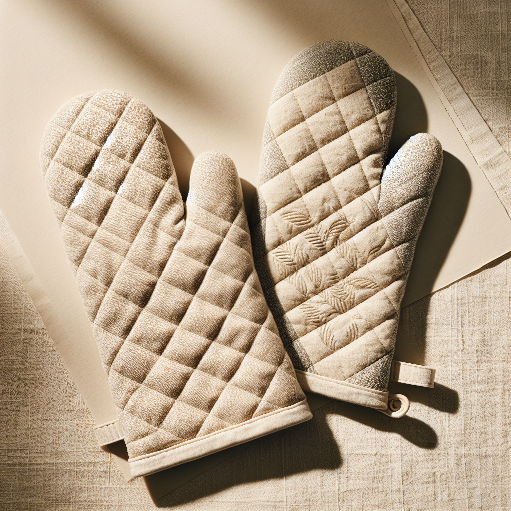 Organic Linen Oven Mitts - Pair