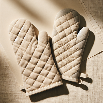 Organic Linen Oven Mitts - Pair