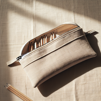 Organic Linen Pencil Case