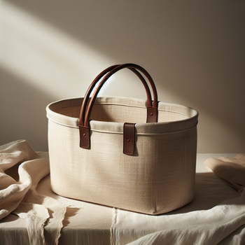 Organic Linen Storage Basket