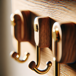 Elm Wood Coat Hooks - Set of 3