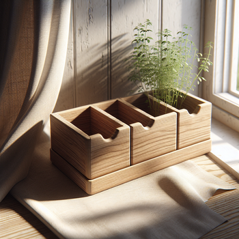 Elm Wood Herb Planter Box