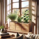 Elm Wood Herb Planter Box