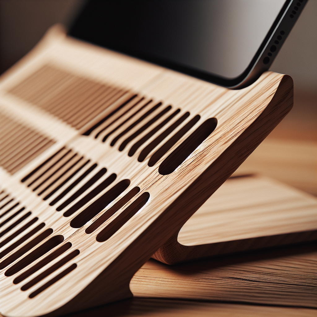 Elm Wood Laptop Stand