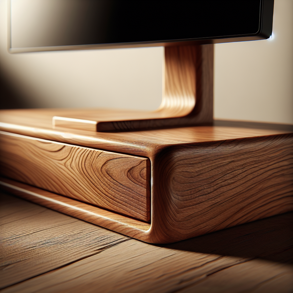 Elm Wood Monitor Stand