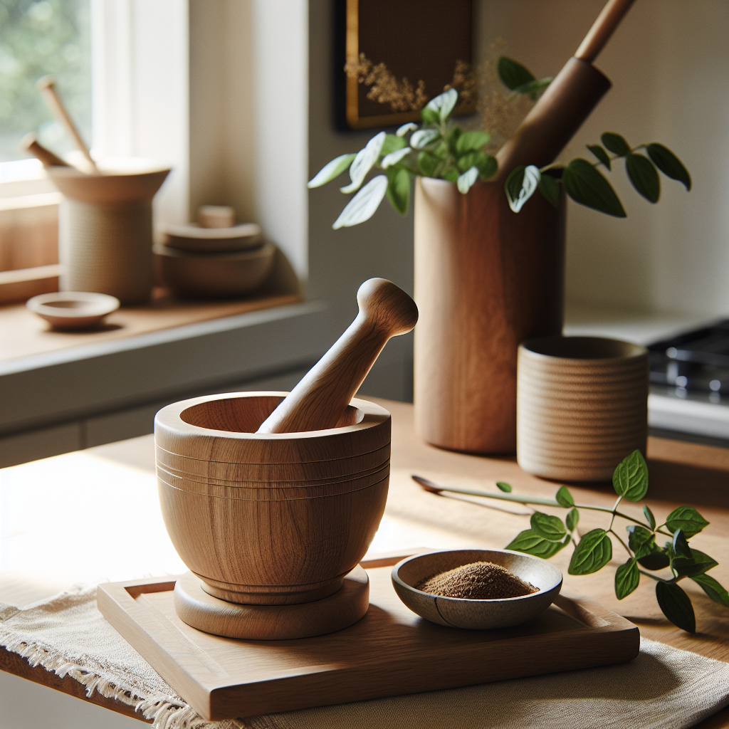 Elm Wood Mortar and Pestle