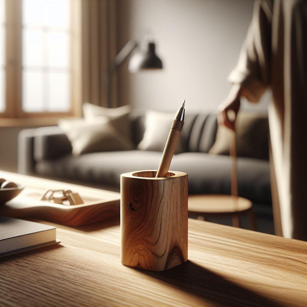 Elm Wood Pen Holder