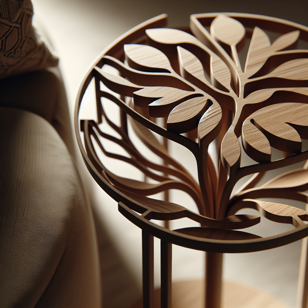 Elm Wood Plant Stand