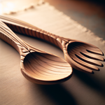 Elm Wood Salad Servers