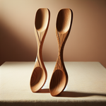 Elm Wood Salad Servers